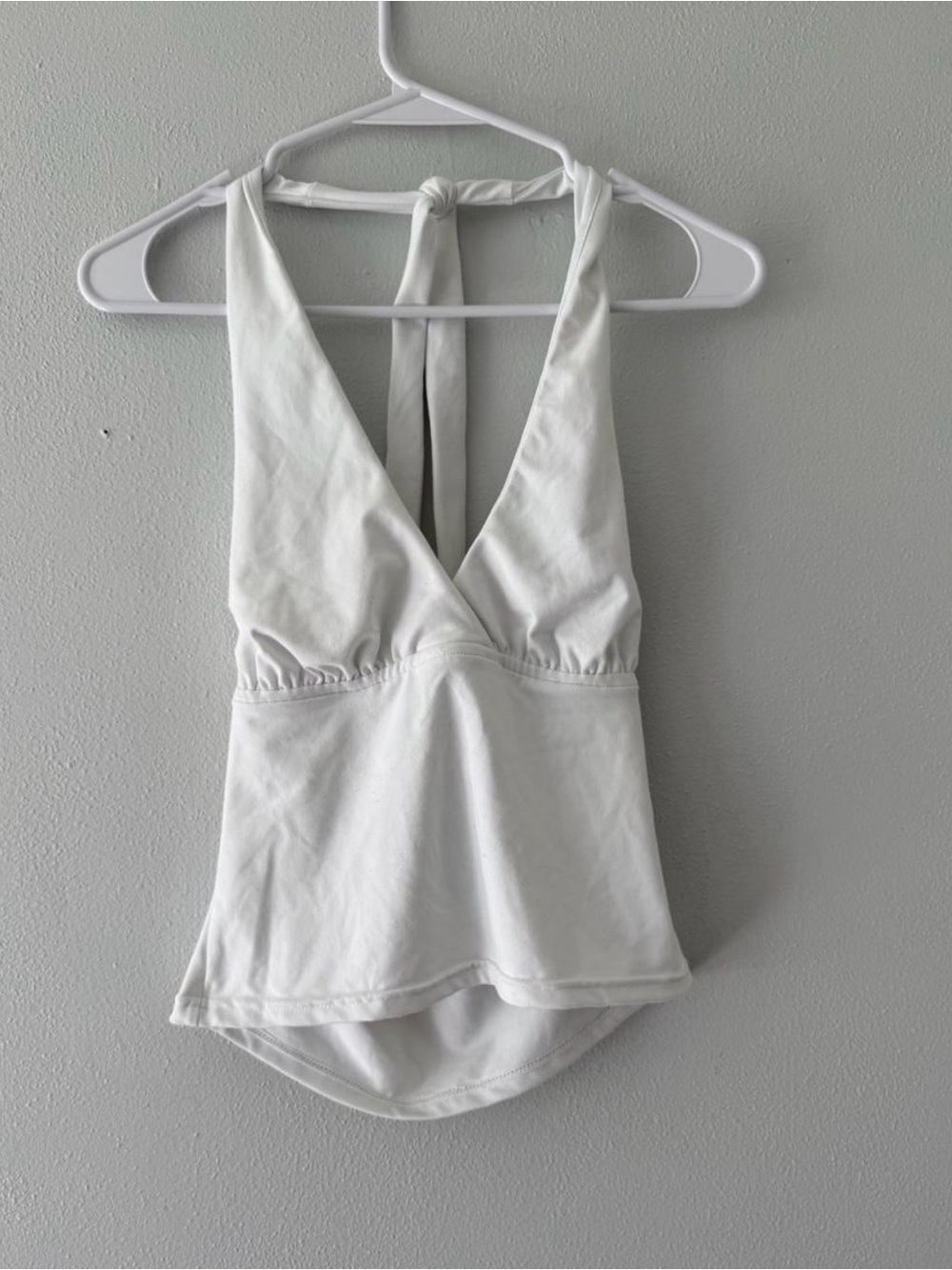 Princess Polly White Halter Crop Tank